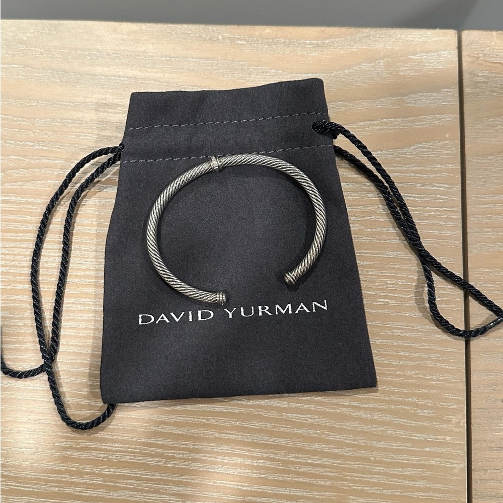 David Yurman 4mm Cable Station Bracelet with Diamonds